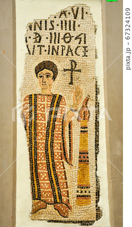 Tunis, TUNISIA - February 06, 2009: Ancient Roman mosaics in Bardo National Museum 67324109