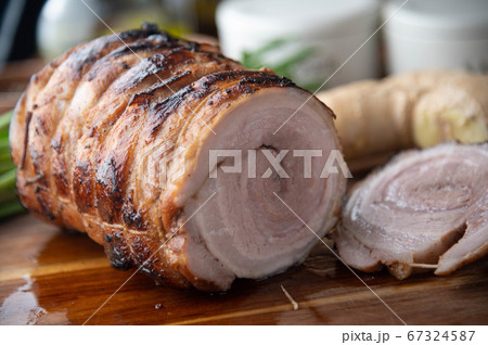 grilled and tied char siu pork 67324587