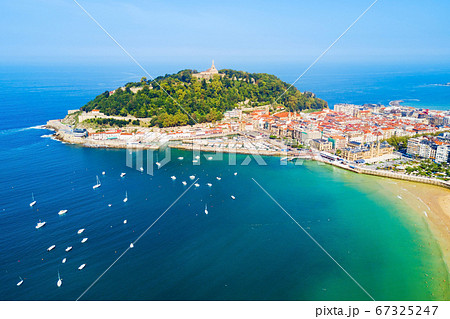 San Sebastian aerial panoramic view 67325247
