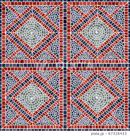 Mosaic tiles vector pattern 67326433