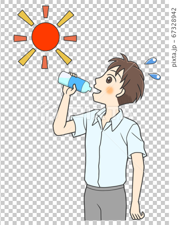 年輕人在短袖襯衫中要保濕 年輕人在短袖襯衫中要保濕 67328942