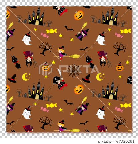 Halloween material pattern brown Halloween material pattern brown 67329291