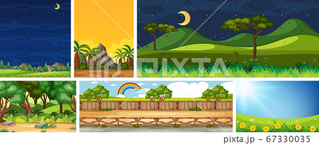 Set of different nature place scene in vertical Set of different nature place scene in vertical 67330035