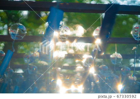 大阪府三島郡島本町の水無瀬神宮の風鈴を撮影したもの 67330592