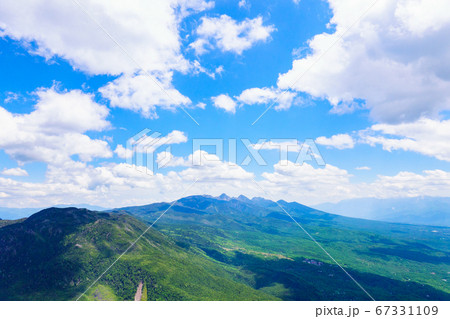 初夏の蓼科山登山：女乃神茶屋（蓼科山登山口）コースから望む八ヶ岳 67331109