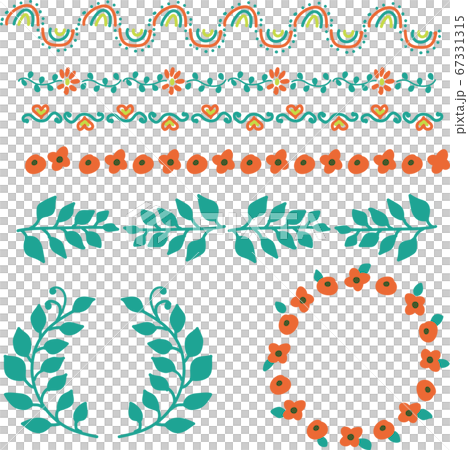 Hand drawn floral frames and lines Hand drawn floral frames and lines 67331315