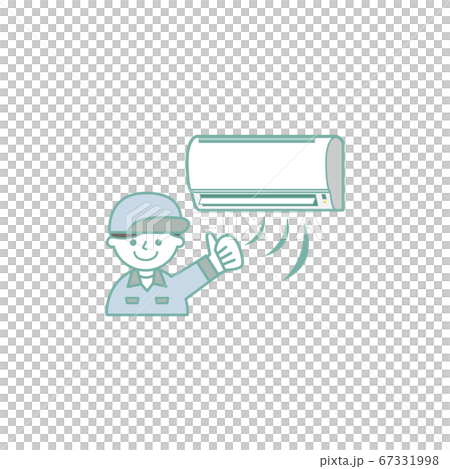 エアコンと作業員 GOOD 67331998