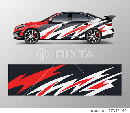 graphic abstract racing designs for vehicle 67332142