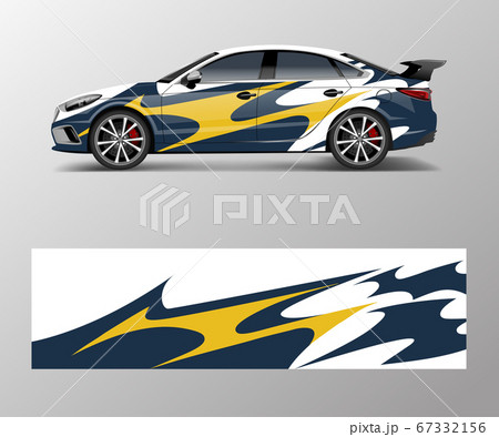 wrap design for custom sport car. Sport racing car wrap design for custom sport car. Sport racing car 67332156