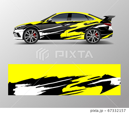 Sport car racing wrap design. vector design. 67332157