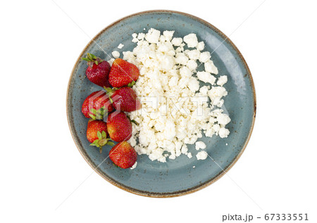 Healthy food. Fresh homemade cottage cheese and 67333551