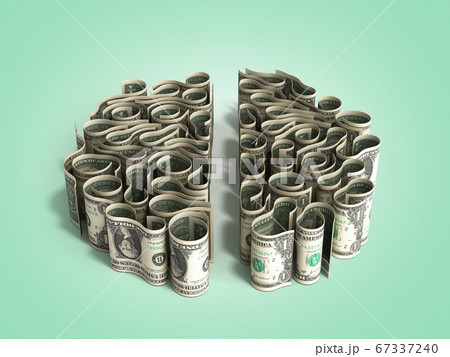 dollar bills laid out in the form of convolutions dollar bills laid out in the form of convolutions 67337240