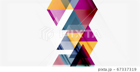 Geometric abstract background, mosaic triangle and hexagon shapes. Trendy abstract layout template for business or technology presentation, internet poster or web brochure cover, wallpaper Geometric abstract background, mosaic triangle and hexagon shapes. Trendy abstract layout template for business or technology presentation, internet poster or web brochure cover, wallpaper 67337319