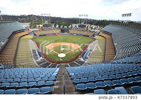 アメリカ ロサンゼルス ドジャーススタジアムの写真素材