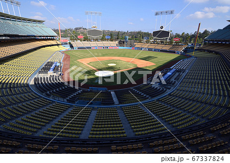 アメリカ ロサンゼルス ドジャーススタジアムの写真素材