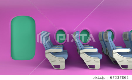 Simple Airplane travel concept empty passenger 67337862