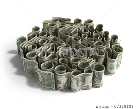 dollar bills laid out in the form of convolutions dollar bills laid out in the form of convolutions 67338108