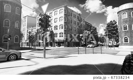 crossroads in the city day exterior scene 3d crossroads in the city day exterior scene 3d 67338234