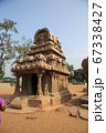 インド 世界遺産 マハバリプラム 5つの石彫り寺院 ファイブラタ ドラヴィダ建築 67338427
