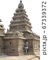 インド 世界遺産 マハバリプラム 海岸寺院 Shore Temple パッラヴァ朝 ヴィシュヌ像 67339372