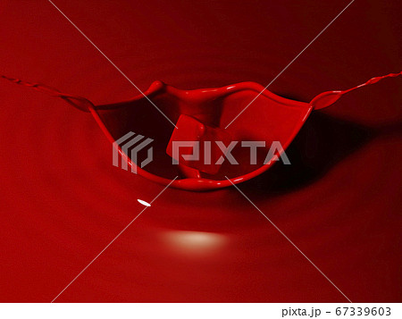 赤い液体のスプラッシュ 67339603