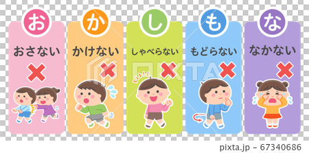 避難訓練／禁止事項セット／おかしもな 67340686