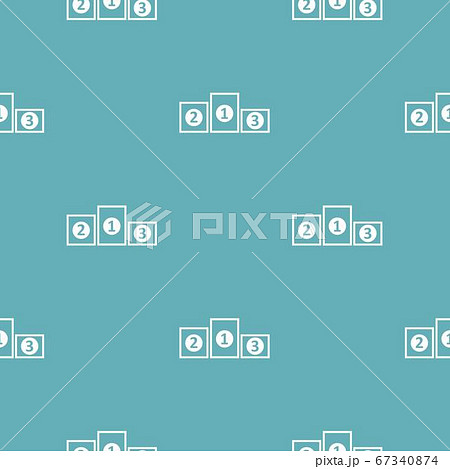Podium pedestal pattern seamless blue 67340874