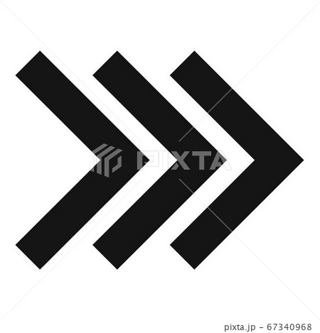 Arrow icon in black vector simple 67340968