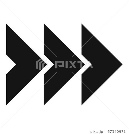 Arrow icon in black vector simple 67340971