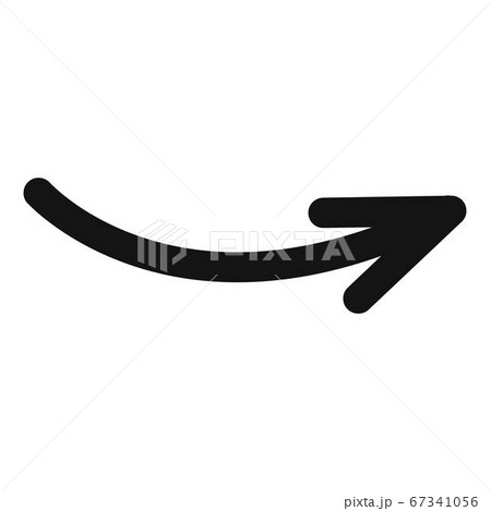 Arrow icon in black vector simple 67341056
