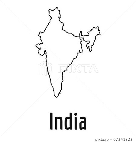 India map thin line vector simple India map thin line vector simple 67341323