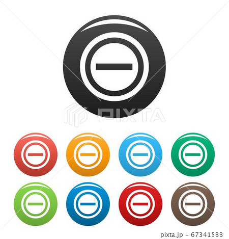 Minus icons set vector Minus icons set vector 67341533