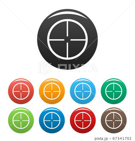 Aim icons set vector 67341702