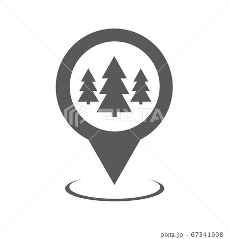 Forest map pointer icon vector simple 67341908