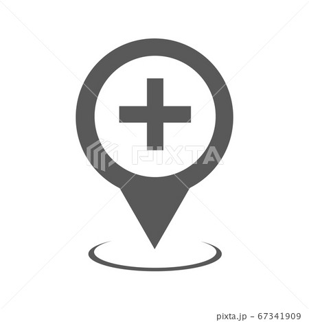 Hospital map pointer icon vector simple 67341909