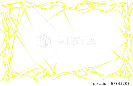 稲妻の長方形フレーム 黄色 透明 白のイラスト素材 稲妻の長方形フレーム 黄色 透明 白のイラスト素材
