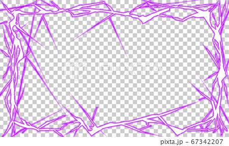 Rectangle frame of lightning purple... - Stock Illustration [67342207] -  PIXTA
