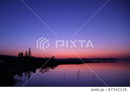 手賀沼夕景 67342216