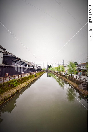 栃木　幸来橋から望むくらの街並み風景 67342918