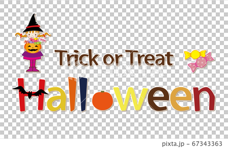 Halloween material applique style letter HAPPY HALLOWEEN 67343363