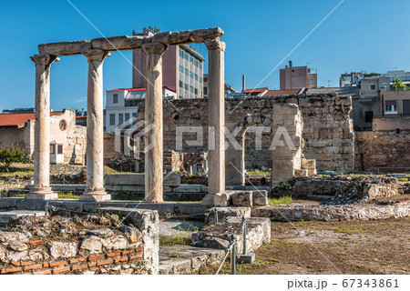 Library of Hadrian in Athens, Greece. It is famous Library of Hadrian in Athens, Greece. It is famous 67343861