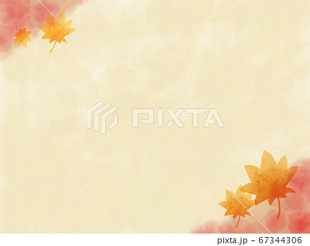 紅葉の水彩イラスト背景 67344306