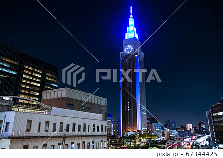 新宿 代々木 夜景 ドコモタワーの写真素材