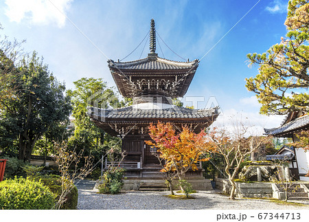 穴太寺 丹波の里 明智光秀ゆかりの地 麒麟がくる 京都亀岡観光スポットの写真素材