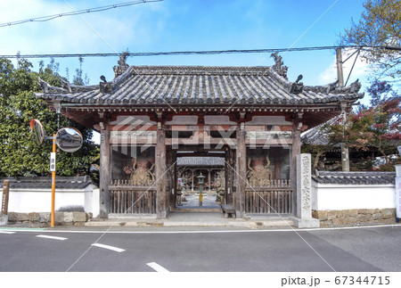 穴太寺 丹波の里 明智光秀ゆかりの地 麒麟がくる 京都亀岡観光スポットの写真素材