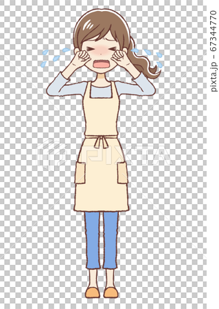 An apron woman who cries a lot An apron woman who cries a lot 67344770