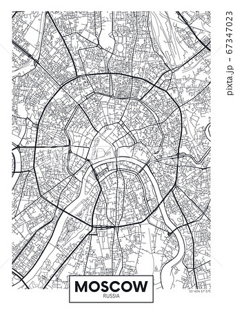 Vector poster map city Moscow Vector poster map city Moscow 67347023
