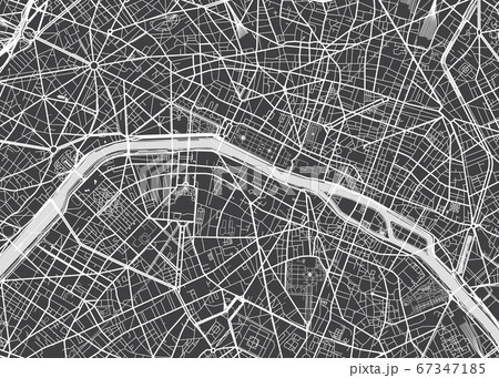 Vector detailed map Paris Vector detailed map Paris 67347185