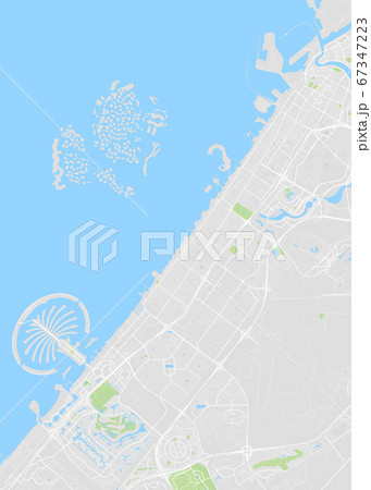 Dubai colored vector map 67347223