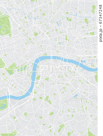 Colored plan map of London, aerial view 67347248